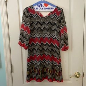 indulge small party dress knee length three quarter sleeves